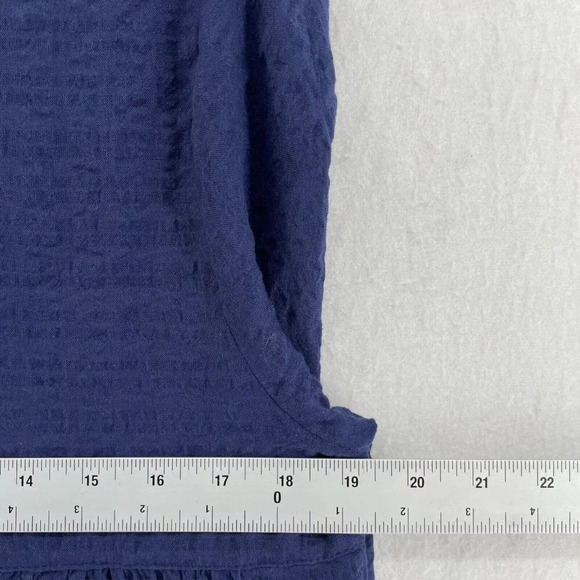 Gloria Vanderbilt Tops Womens Sz S Navy Blue Short Sleeve V Neck Pullover Blouse - Picture 3 of 10